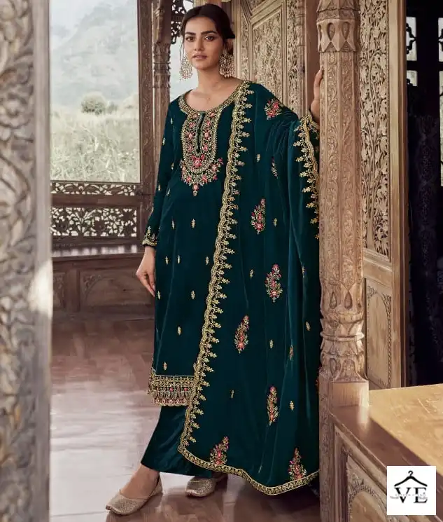Kala Fashion Kala Kavita Velvet 9000 Wholesale Designer Winter Wear Salwar Suit Catalog — Wholesale Salwar Suits, MPA wholesale from Surat — view 1