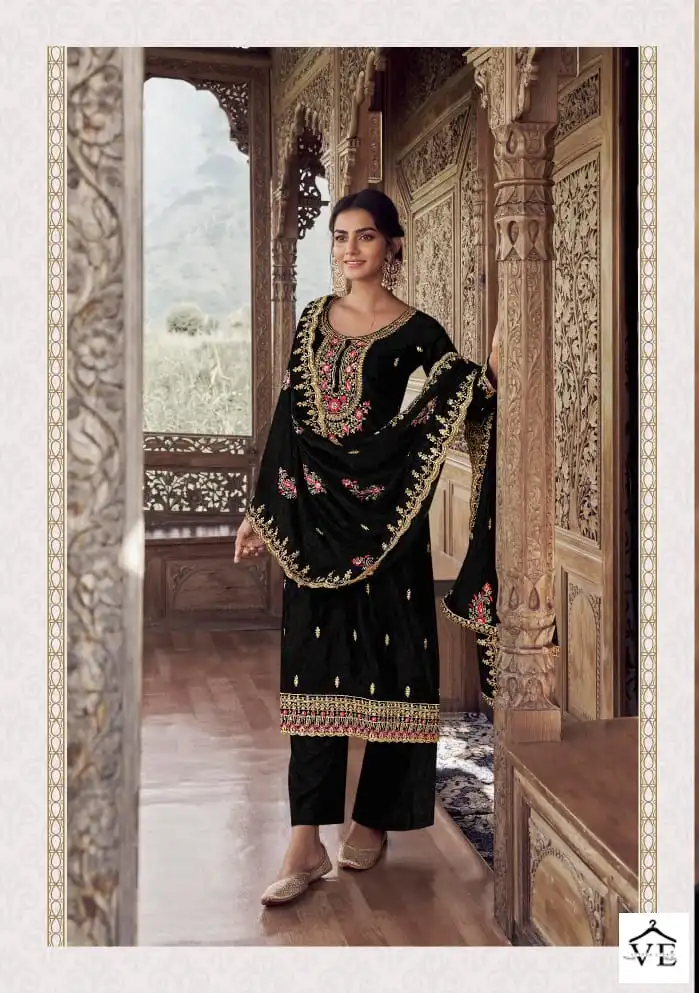 Kala Fashion Kala Kavita Velvet 9000 Wholesale Designer Winter Wear Salwar Suit Catalog — Wholesale Salwar Suits, MPA wholesale from Surat - Gallery Image 3