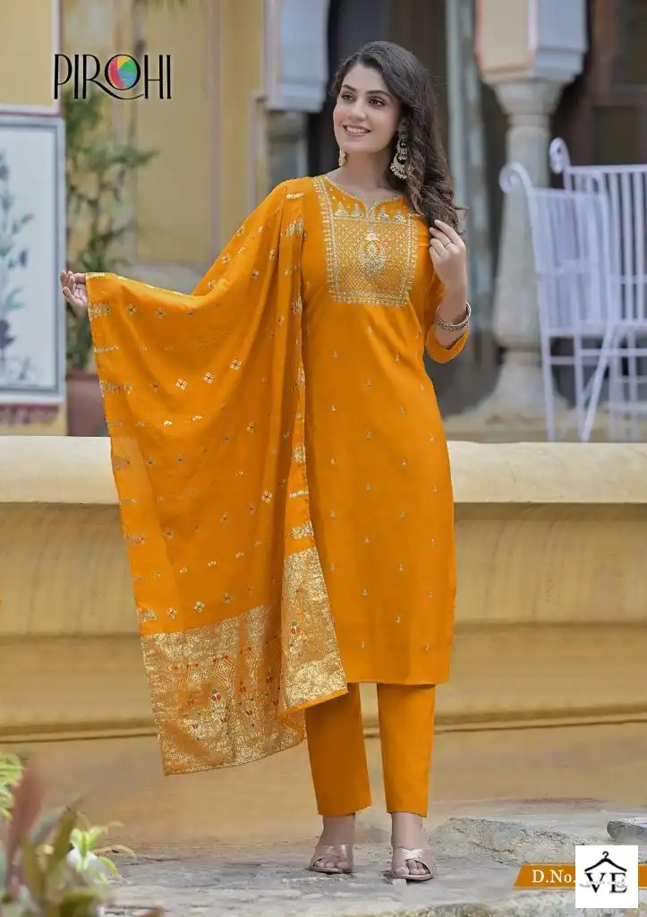 Pirohi Kalhaar Vol 1 Viscose Silk Wholesale Readymade Salwar Suit Catalog — Wholesale Salwar Suits, MPA wholesale from Surat - Gallery Image 2
