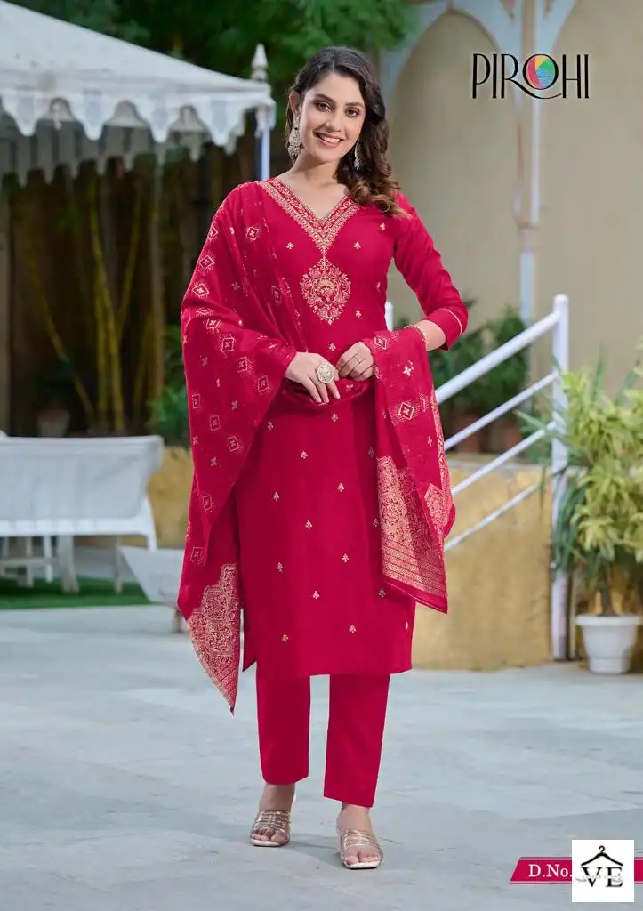 Pirohi Kalhaar Vol 1 Viscose Silk Wholesale Readymade Salwar Suit Catalog — Wholesale Salwar Suits, MPA wholesale from Surat - Gallery Image 3