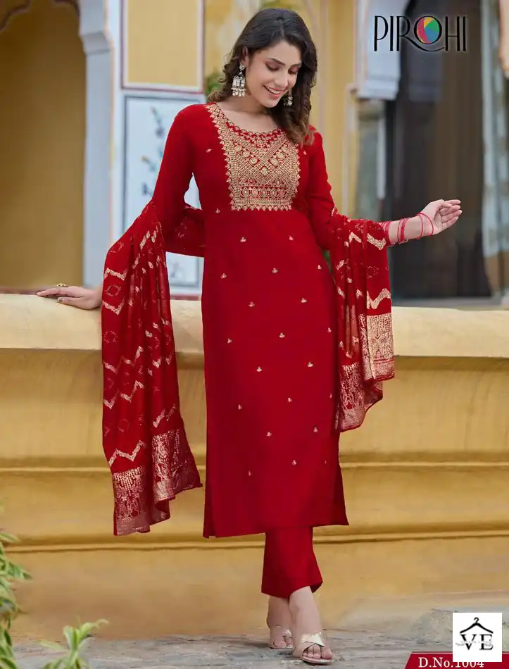 Pirohi Kalhaar Vol 1 Viscose Silk Wholesale Readymade Salwar Suit Catalog — Wholesale Salwar Suits, MPA wholesale from Surat — view 1