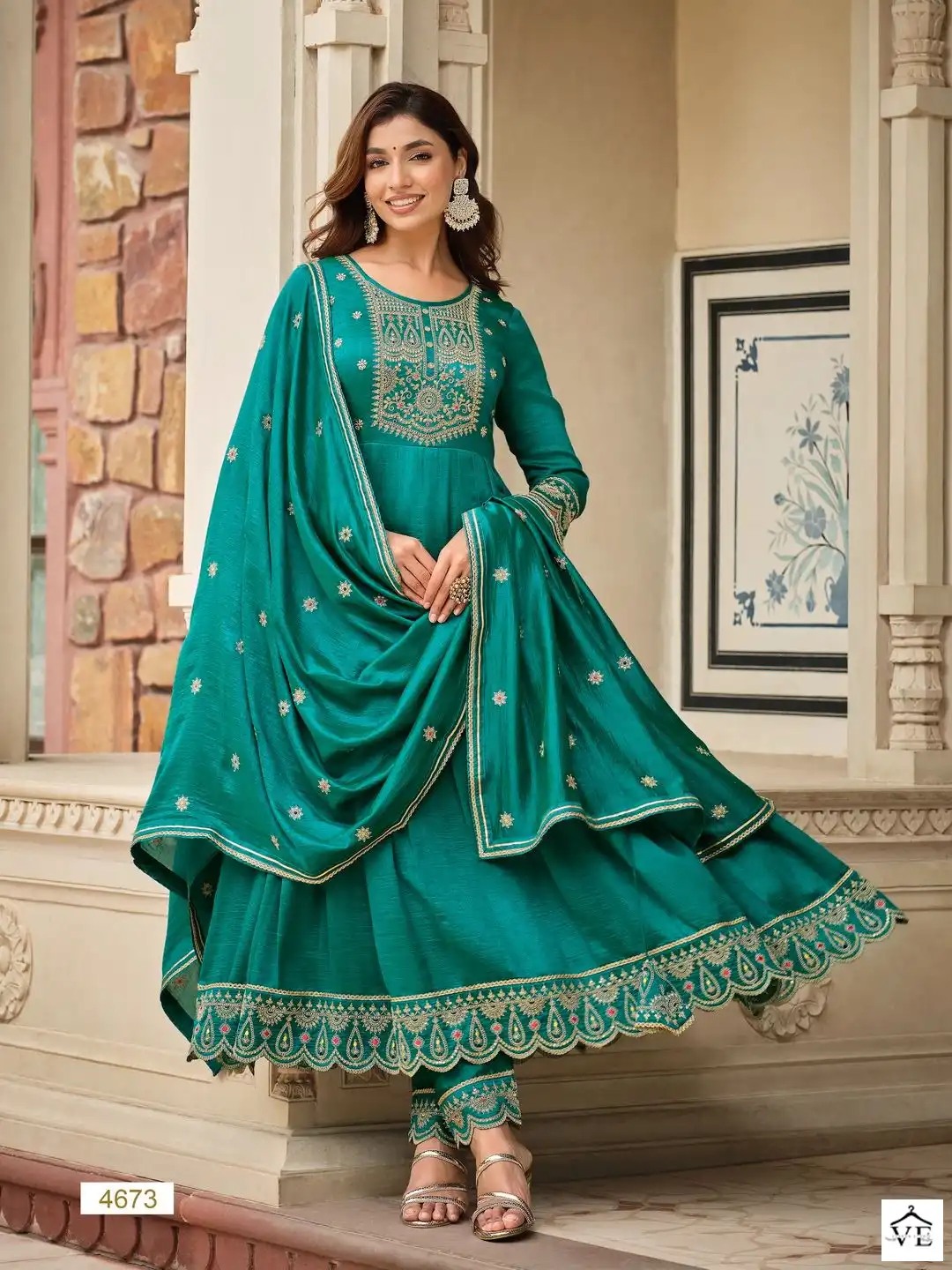 Rangoon Kalyani Silk Wholesale Designer Readymade Salwar Suit Catalog — Wholesale Salwar Suits, Rangoon wholesale from Surat - Gallery Image 3