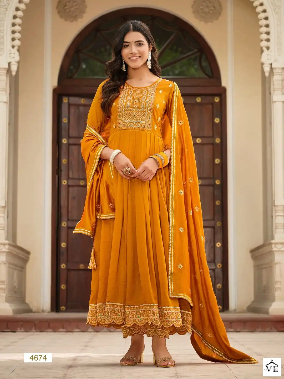 Rangoon Kalyani Silk Wholesale Designer Readymade Salwar Suit Catalog — Wholesale Salwar Suits, Rangoon wholesale from Surat - Gallery Image 4