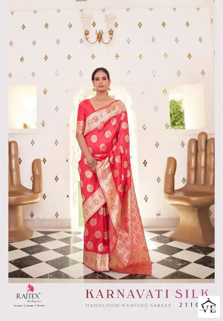 Rajtex Karnavati Silk Satin Two Tone Wholesale Sarees Catalog - Image 2