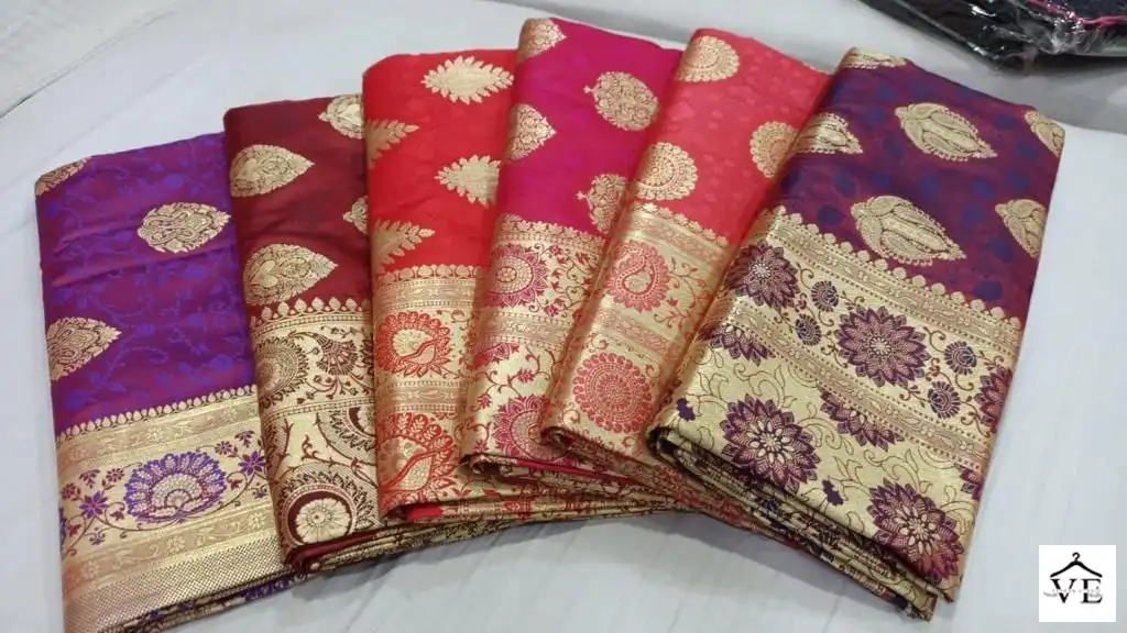 Rajtex Karnavati Silk Satin Two Tone Wholesale Sarees Catalog - Image 7