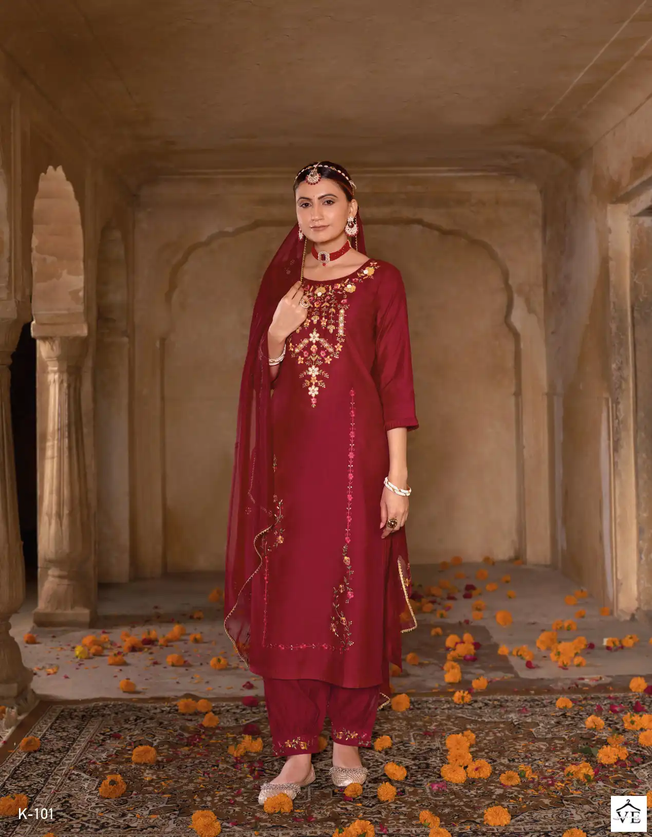 Lily & Lali Karwa Exclusive Viscose, Organza Wholesale Readymade Suits Catalog — Wholesale Salwar Suits, Lily & Lali wholesale from Surat - Gallery Image 6