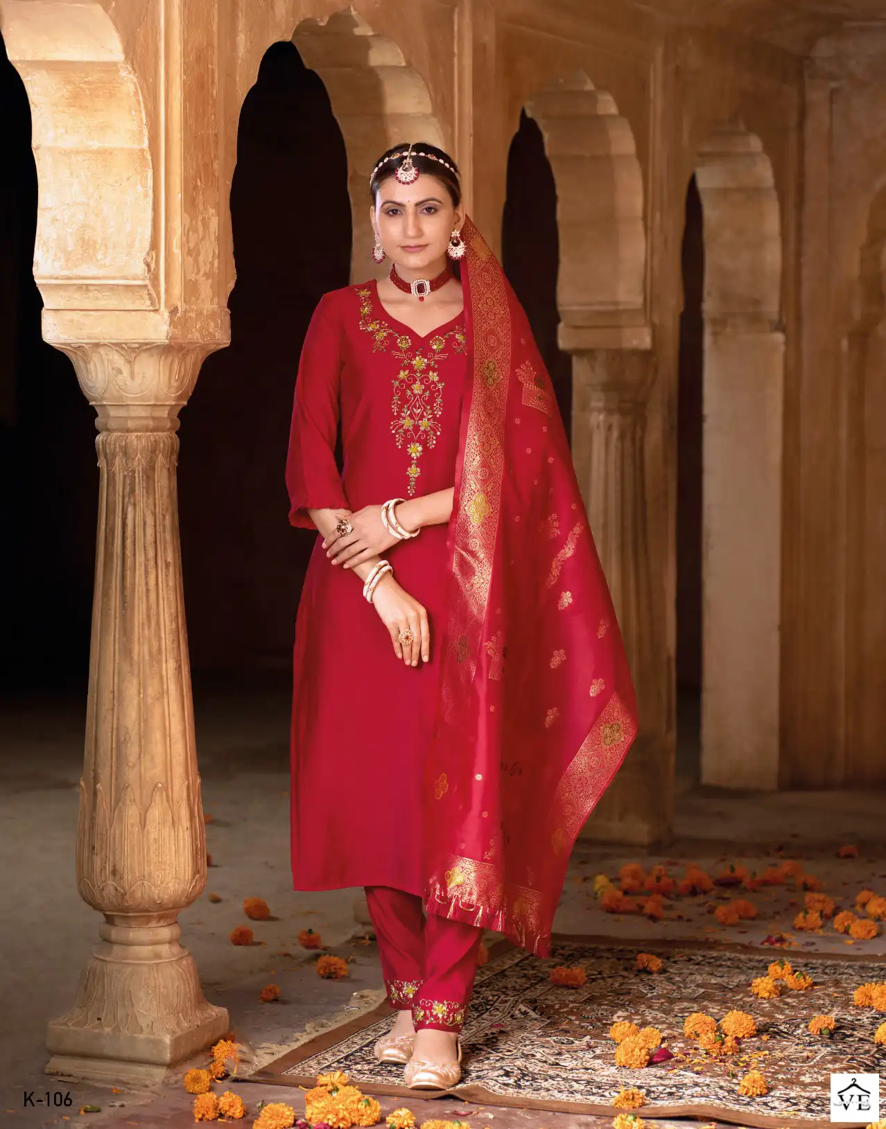 Lily & Lali Karwa Exclusive Viscose, Organza Wholesale Readymade Suits Catalog — Wholesale Salwar Suits, Lily & Lali wholesale from Surat - Gallery Image 7