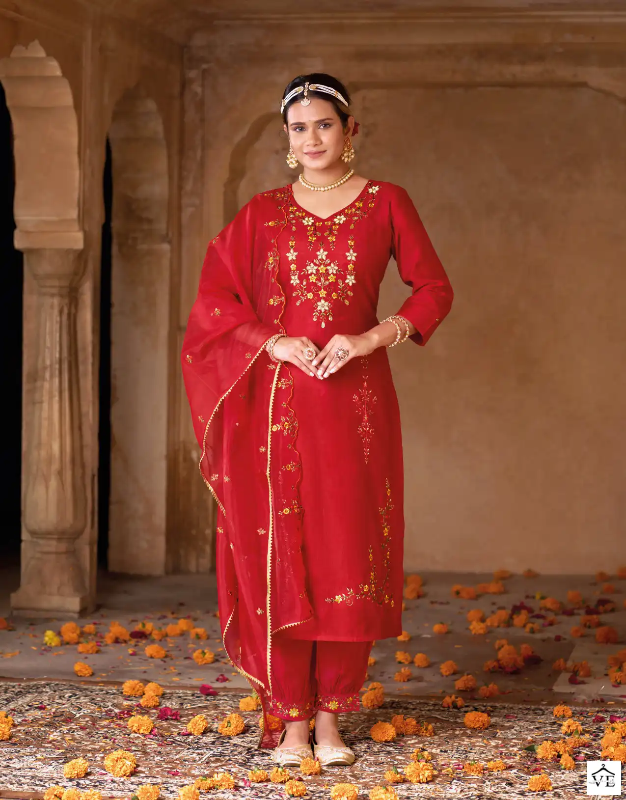 Lily & Lali Karwa Exclusive Viscose, Organza Wholesale Readymade Suits Catalog — Wholesale Salwar Suits, Lily & Lali wholesale from Surat - Gallery Image 8