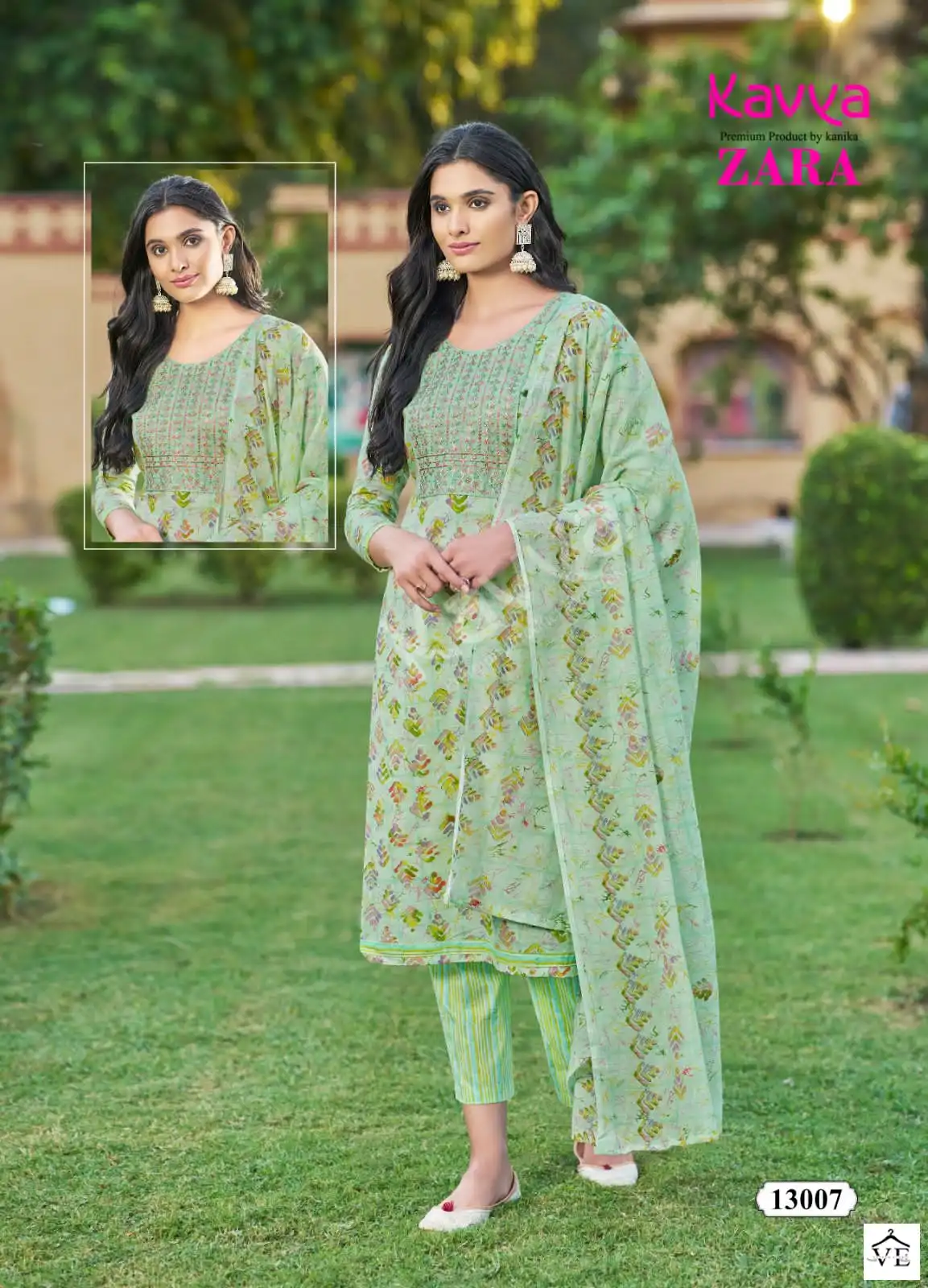 Kavya Zara Vol 13 Pure Cotton Wholesale Readymade Salwar Suit Catalog — Wholesale Salwar Suits, MPA wholesale from Surat - Gallery Image 7
