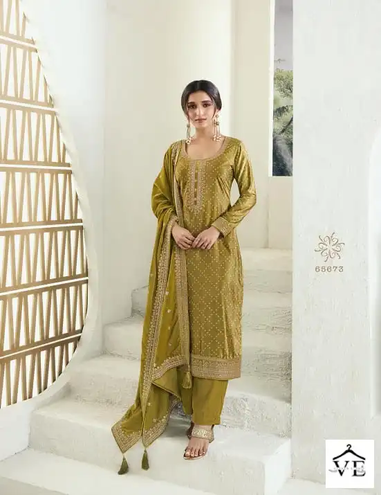 Vinay Kervin Kanval Velvet Wholesale Designer Winter Salwar Suit Catalog — Wholesale Salwar Suits, MPA wholesale from Surat - Gallery Image 6