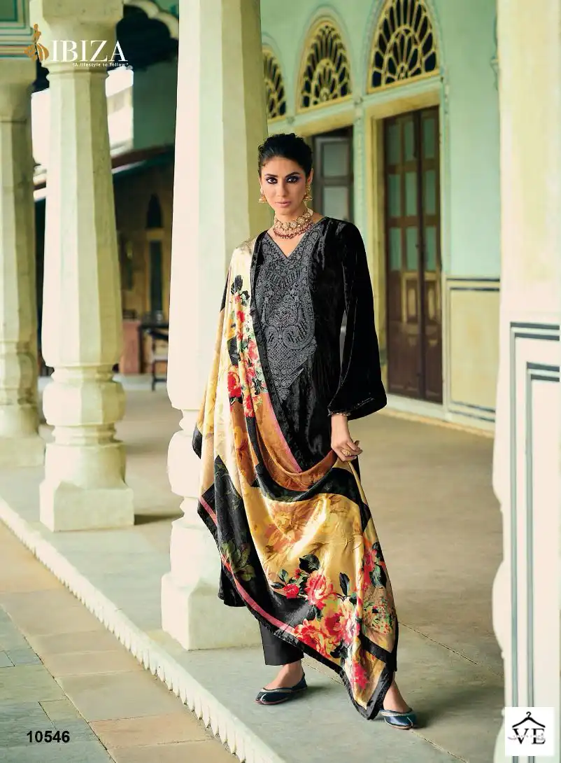 Ibiza Khoob Surat Pure Greek Viscose Velvet Wholesale Designer Winter Wear Salwar Suit Catalog — Wholesale Salwar Suits, MPA wholesale from Surat - Gallery Image 6