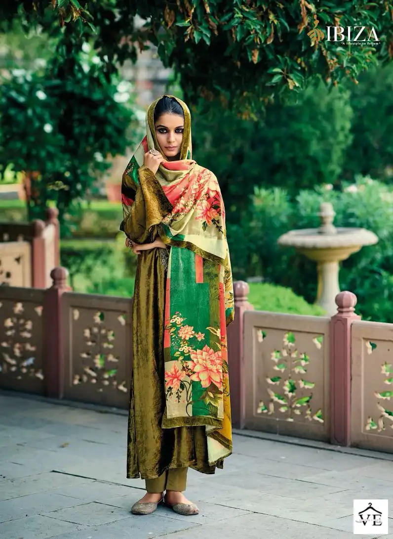Ibiza Khoob Surat Pure Greek Viscose Velvet Wholesale Designer Winter Wear Salwar Suit Catalog — Wholesale Salwar Suits, MPA wholesale from Surat - Gallery Image 9