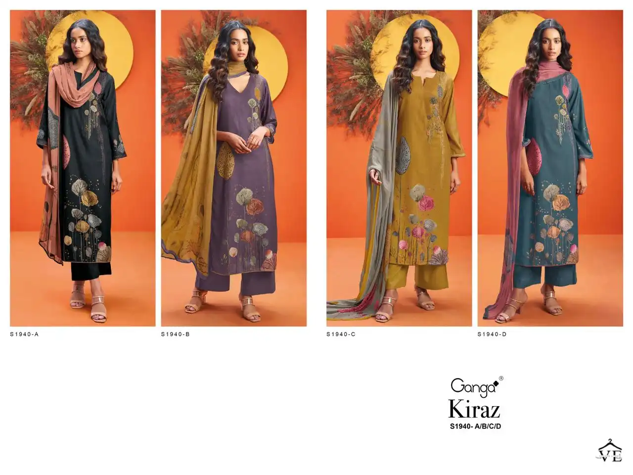 Ganga Kiraz 1940 Premium Wool Pashmina Wholesale Designer Winter Wear Salwar Suit Catalog — Wholesale Salwar Suits, Ganga wholesale from Surat — view 5