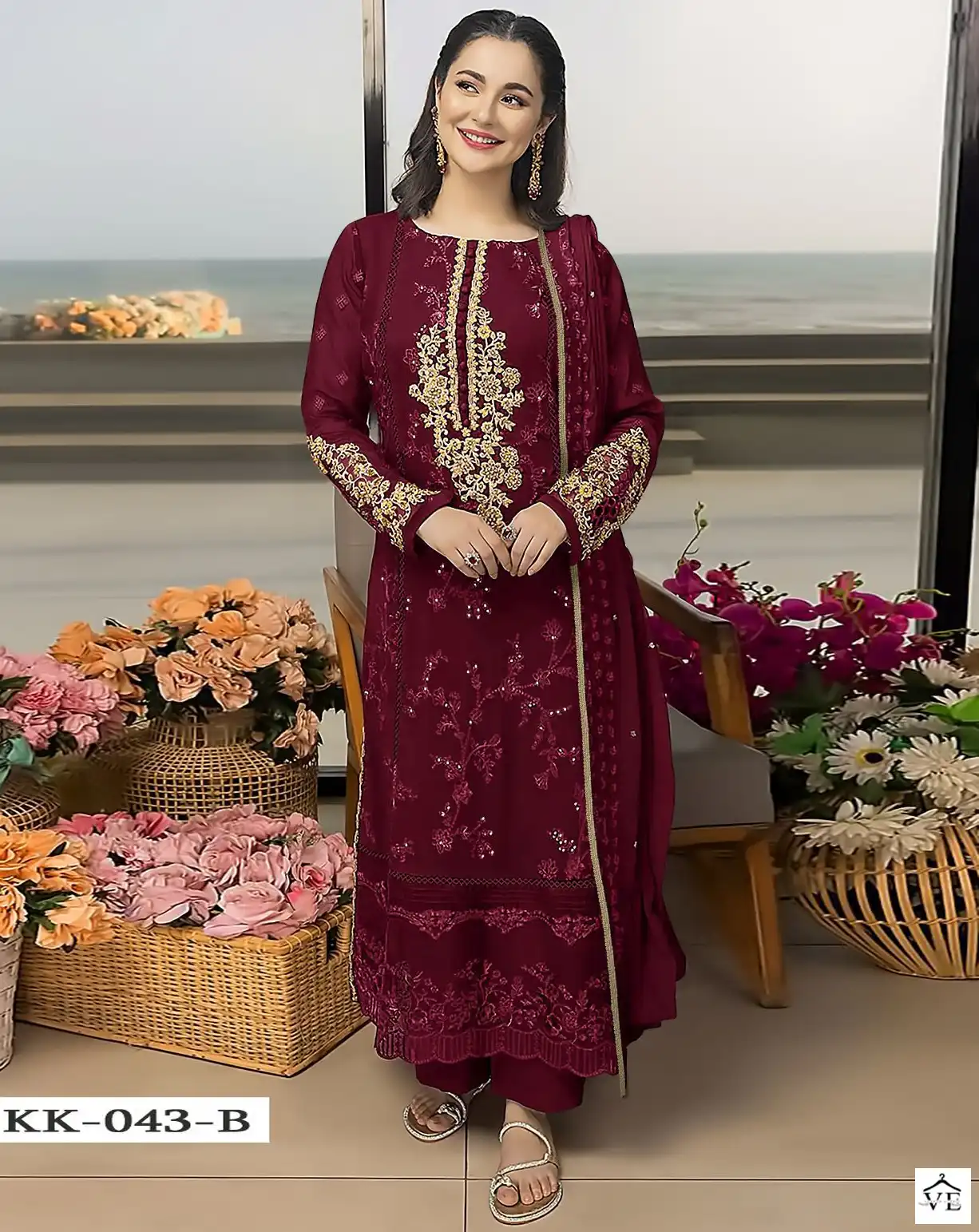 Kross Kk 43 Georgette Wholesale Designer Fancy Pakistani Salwar Suit Catalog — Wholesale Salwar Suits, MPA wholesale from Surat — view 1
