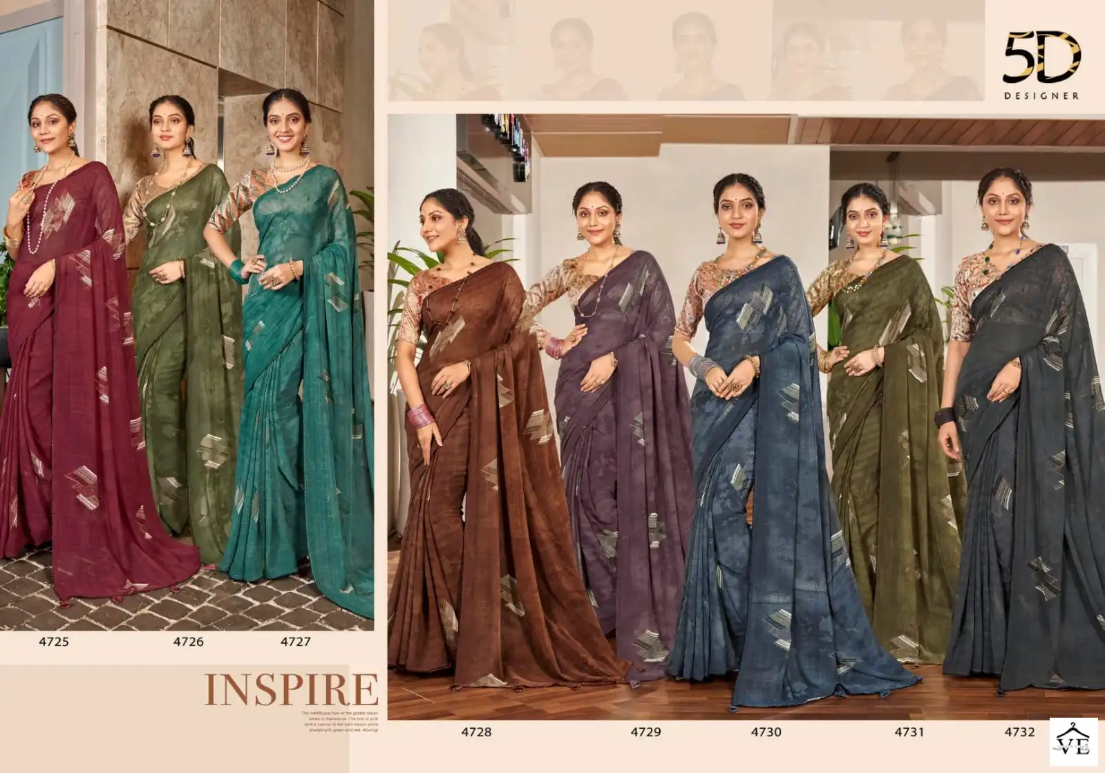 5D Designer Komal Pure Georgette Wholesale Fancy Sarees Catalog — Wholesale Sarees, MPA wholesale from Surat — view 9