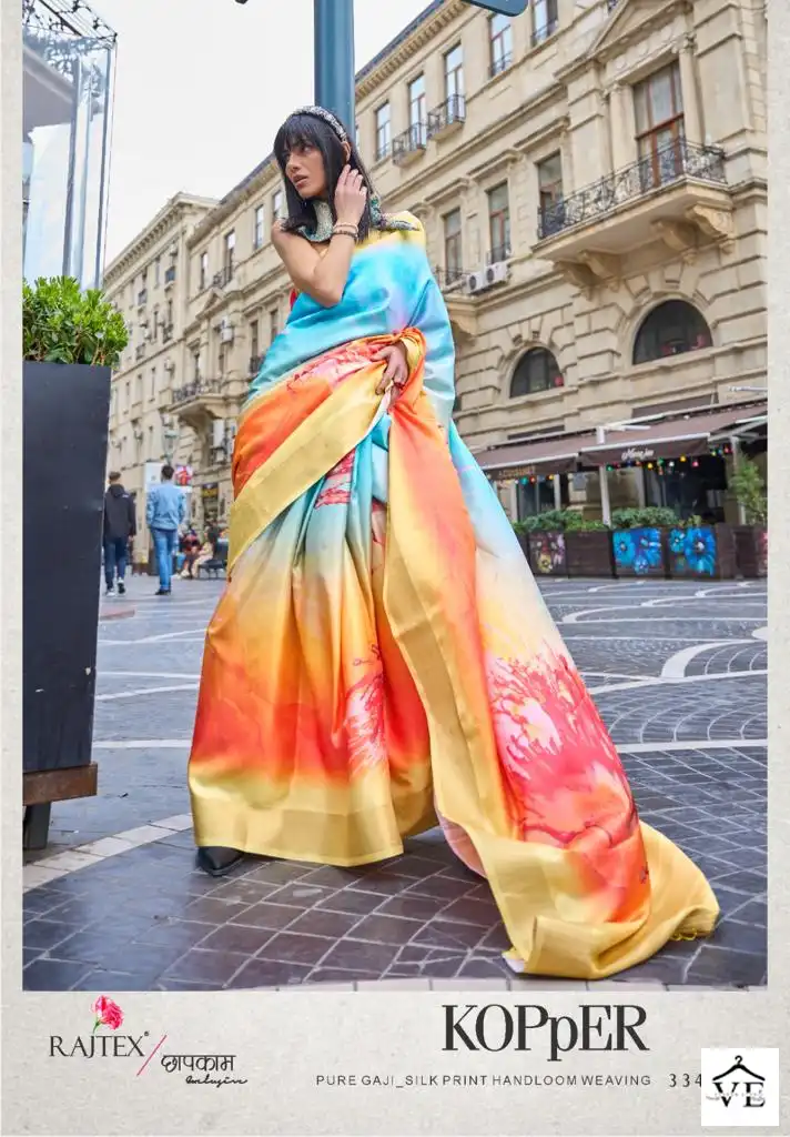 Rajtex Kopper Gaji Digital Silk Wholesale Saree Catalog — Wholesale Sarees, MPA wholesale from Surat - Gallery Image 8
