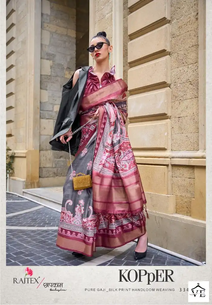 Rajtex Kopper Gaji Digital Silk Wholesale Saree Catalog — Wholesale Sarees, MPA wholesale from Surat - Gallery Image 10