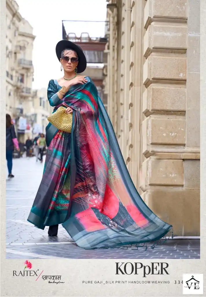 Rajtex Kopper Gaji Digital Silk Wholesale Saree Catalog — Wholesale Sarees, MPA wholesale from Surat - Gallery Image 2