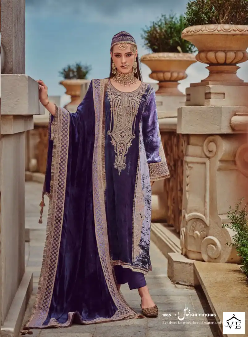 Ibiza Kuch Khaas Vol 6 Silky Velvet Wholesale Winter Wear Suits Catalog — Wholesale Salwar Suits, MPA wholesale from Surat — view 11