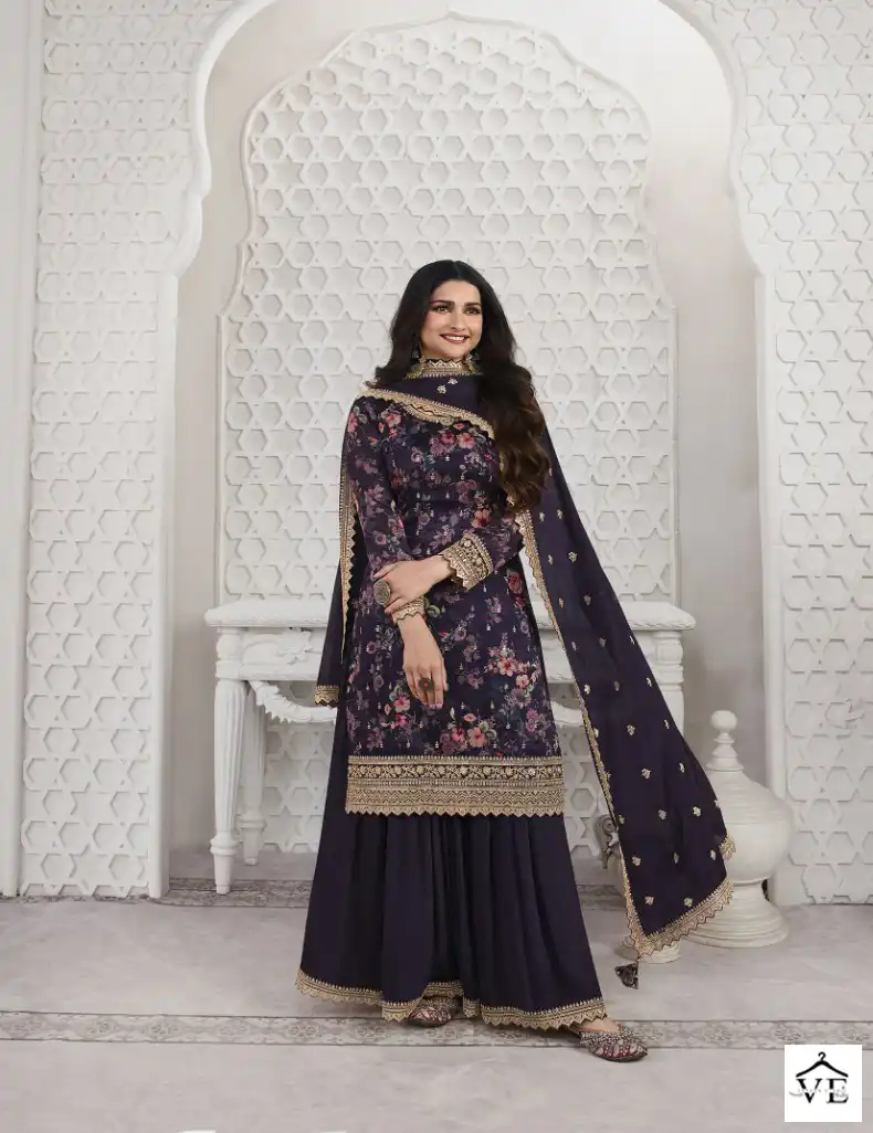 Vinay Kuleesh - Swara Silk Georgette Wholesale Salwar Suits Catalog — Wholesale Salwar Suits, MPA wholesale from Surat - Gallery Image 3