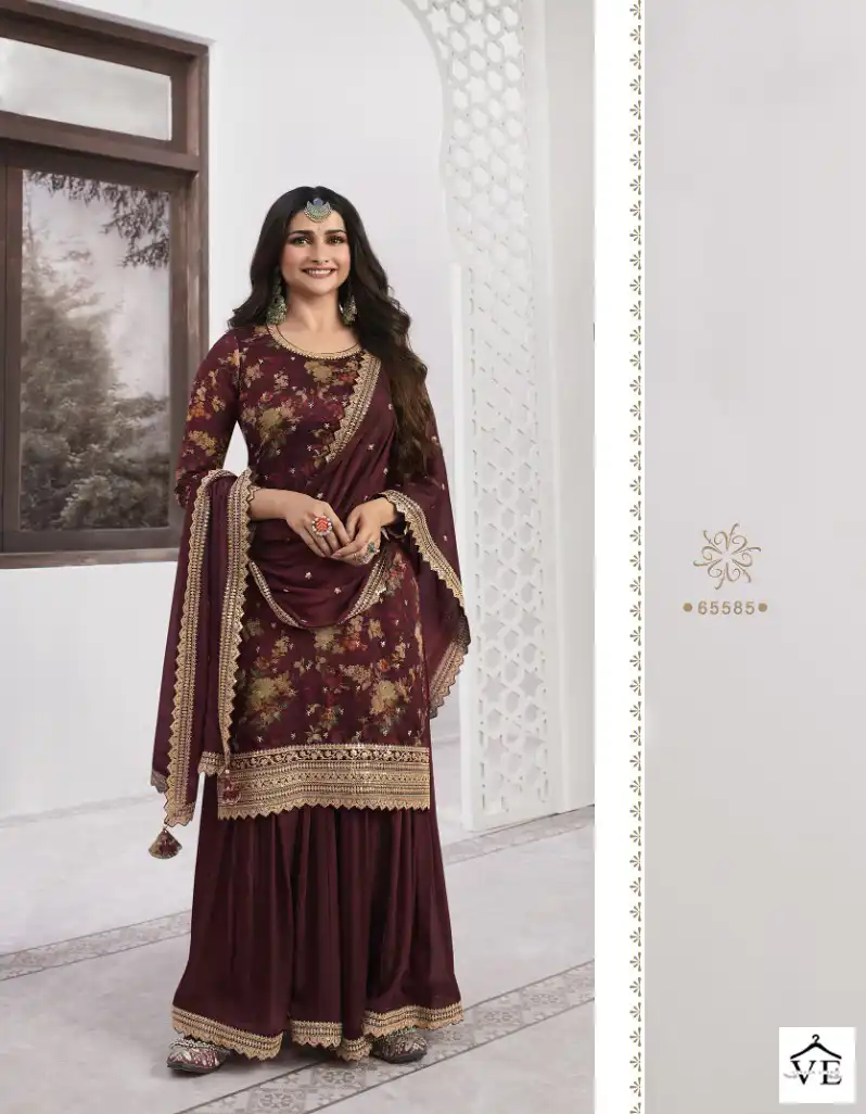 Vinay Kuleesh - Swara Silk Georgette Wholesale Salwar Suits Catalog — Wholesale Salwar Suits, MPA wholesale from Surat - Gallery Image 5