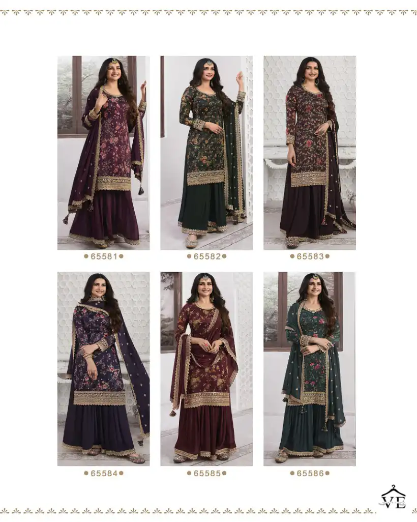 Vinay Kuleesh - Swara Silk Georgette Wholesale Salwar Suits Catalog — Wholesale Salwar Suits, MPA wholesale from Surat — view 7