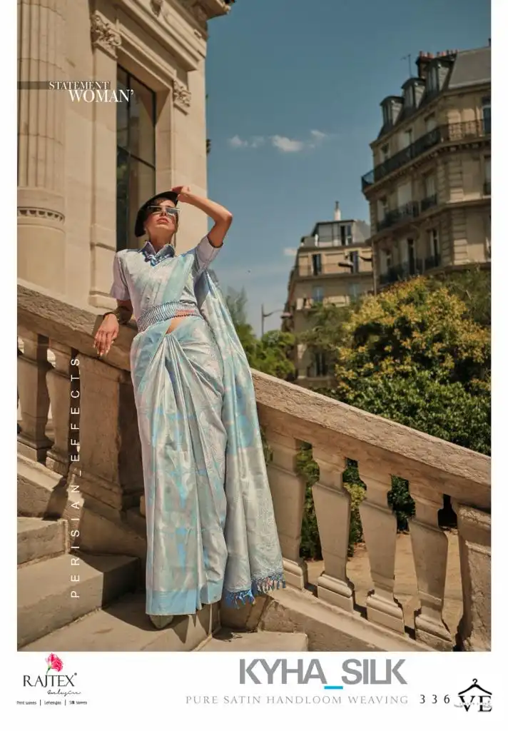 Rajtex Kyha Silk Satin Wholesale Saree Catalog — Wholesale Sarees, MPA wholesale from Surat - Gallery Image 6