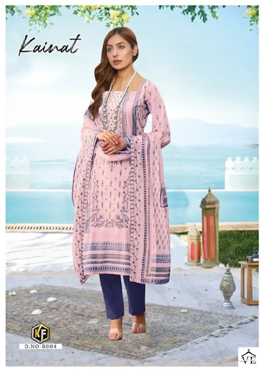 Keval Kainat Vol 8 Heavy Lawn Cotton Wholesale Pakistani Salwar Suit Catalog — Wholesale Salwar Suits, Keval Fab wholesale from Surat - Gallery Image 4