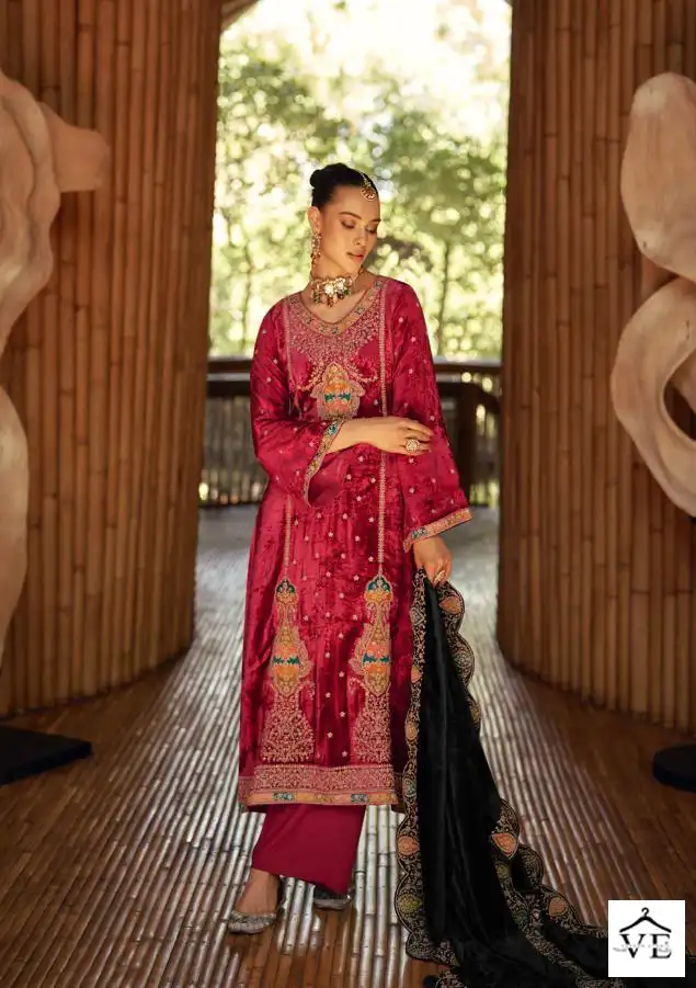 Mumtaz Arts Lahar Velvet Wholesale Eavy Embroidered Winter Wear Salwar Suit Catalog — Wholesale Salwar Suits, MPA wholesale from Surat - Gallery Image 2