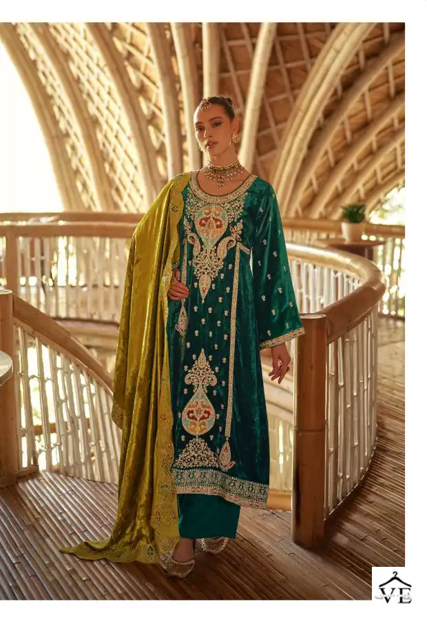 Mumtaz Arts Lahar Velvet Wholesale Eavy Embroidered Winter Wear Salwar Suit Catalog — Wholesale Salwar Suits, MPA wholesale from Surat - Gallery Image 3