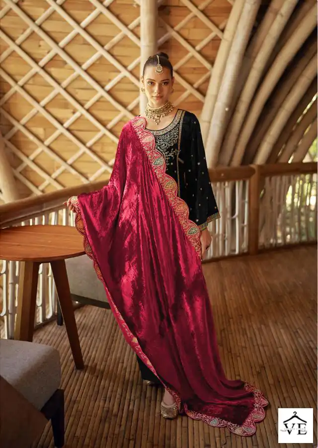 Mumtaz Arts Lahar Velvet Wholesale Eavy Embroidered Winter Wear Salwar Suit Catalog — Wholesale Salwar Suits, MPA wholesale from Surat - Gallery Image 4