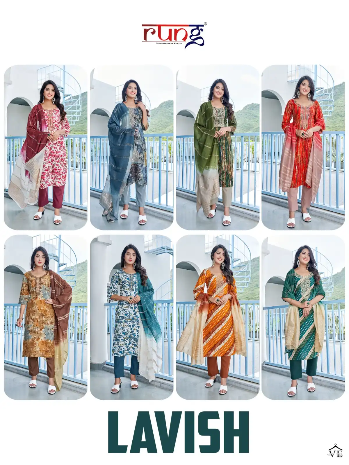 Rung Lavish Heavy Foil Print Rayon Wholesale Readymade Salwar Suit Catalog — Wholesale Salwar Suits, MPA wholesale from Surat — view 9