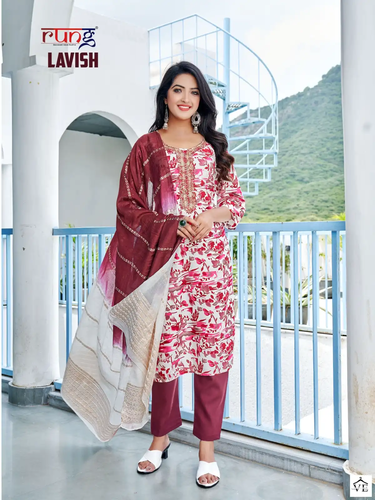 Rung Lavish Heavy Foil Print Rayon Wholesale Readymade Salwar Suit Catalog — Wholesale Salwar Suits, MPA wholesale from Surat - Gallery Image 2