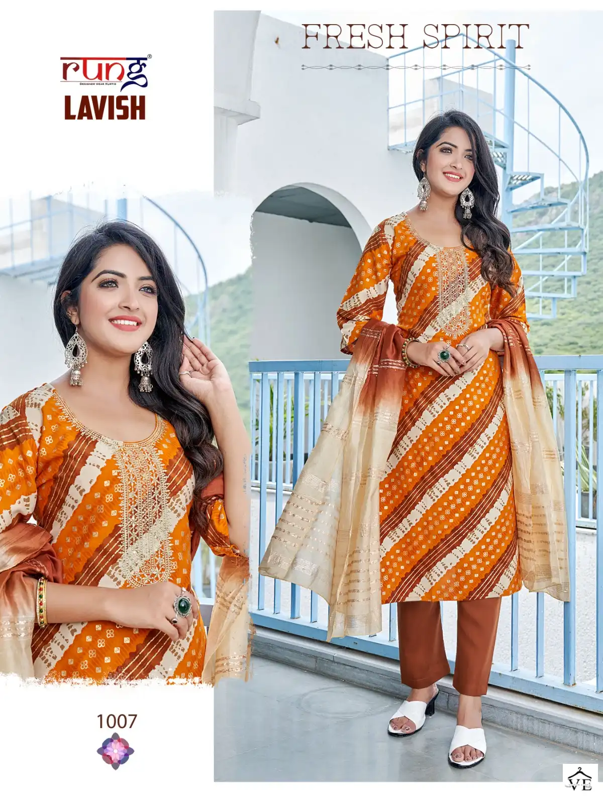 Rung Lavish Heavy Foil Print Rayon Wholesale Readymade Salwar Suit Catalog — Wholesale Salwar Suits, MPA wholesale from Surat - Gallery Image 4