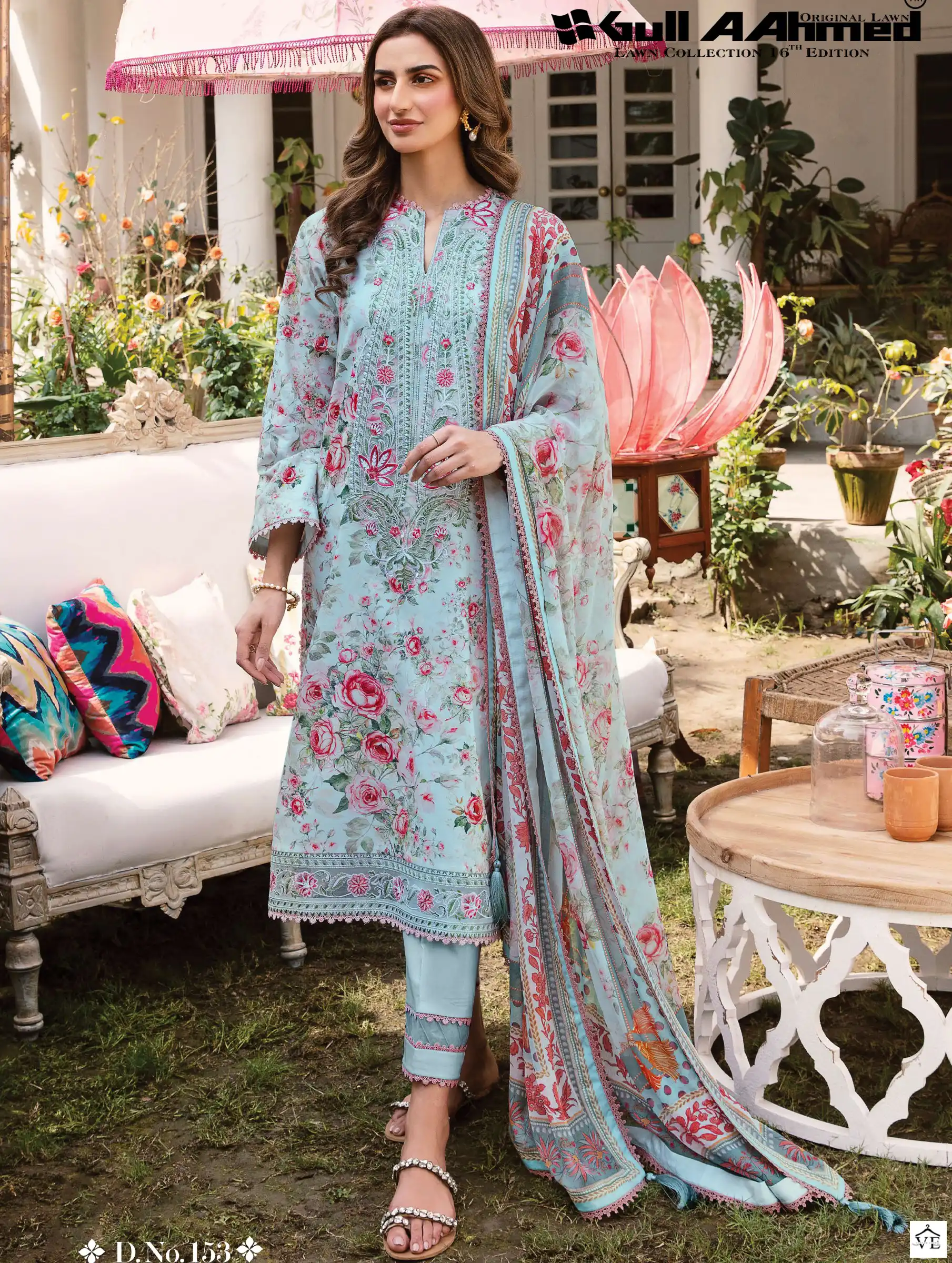 Gull Aahmed Lawn Collection Vol 16 Lawn Cotton Wholesale Pakistani Salwar Suit Catalog — Wholesale Salwar Suits, MPA wholesale from Surat — view 1