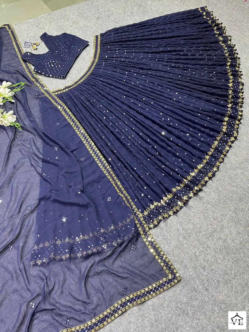 VE Madhuri Georgette Wholesale Readymade Lehenga Choli Catalog — Wholesale Lehenga, MPA wholesale from Surat - Gallery Image 18