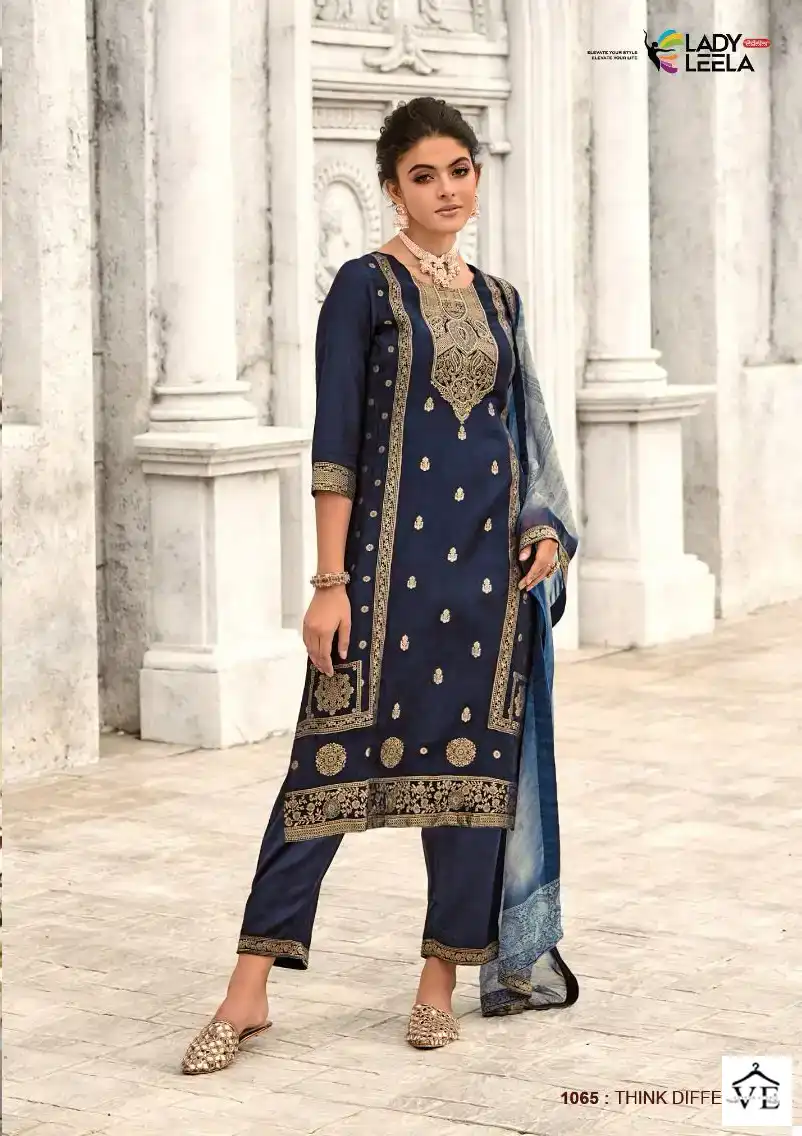 Lady Leela Libaas Pure Viscose Jacquard Wholesale Designer Readymade Salwar Suit Catalog — Wholesale Salwar Suits, Lady Leela wholesale from Surat - Gallery Image 3