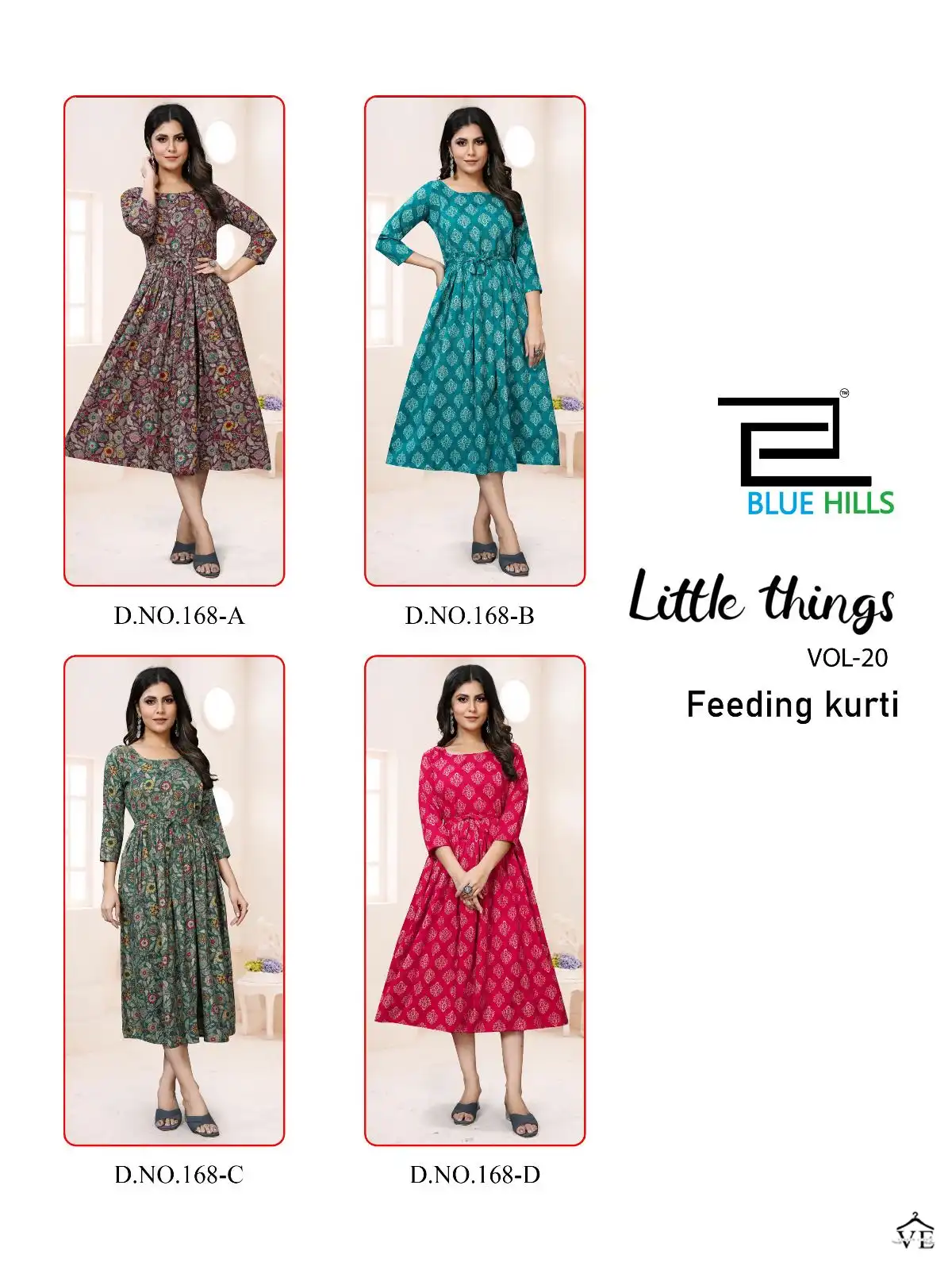 Blue Hills Little Things Vol 20 Rayon Wholesale Fancy Ladies Feeding Kurtis Catalog — Wholesale Kurtis, Blue Hills wholesale from Surat — view 6