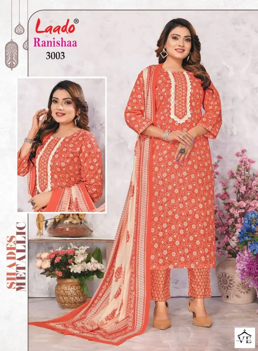 Laado Ranishaa Vol 3 Pure Heavy Cotton Wholesale Readymade Salwar Suit Catalog — Wholesale Salwar Suits, MPA wholesale from Surat - Gallery Image 9