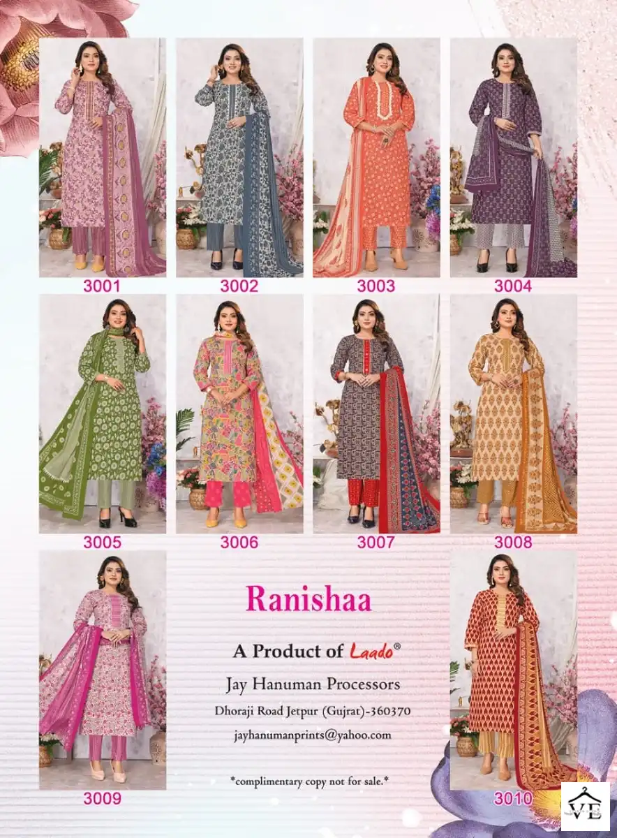 Laado Ranishaa Vol 3 Pure Heavy Cotton Wholesale Readymade Salwar Suit Catalog — Wholesale Salwar Suits, MPA wholesale from Surat — view 12