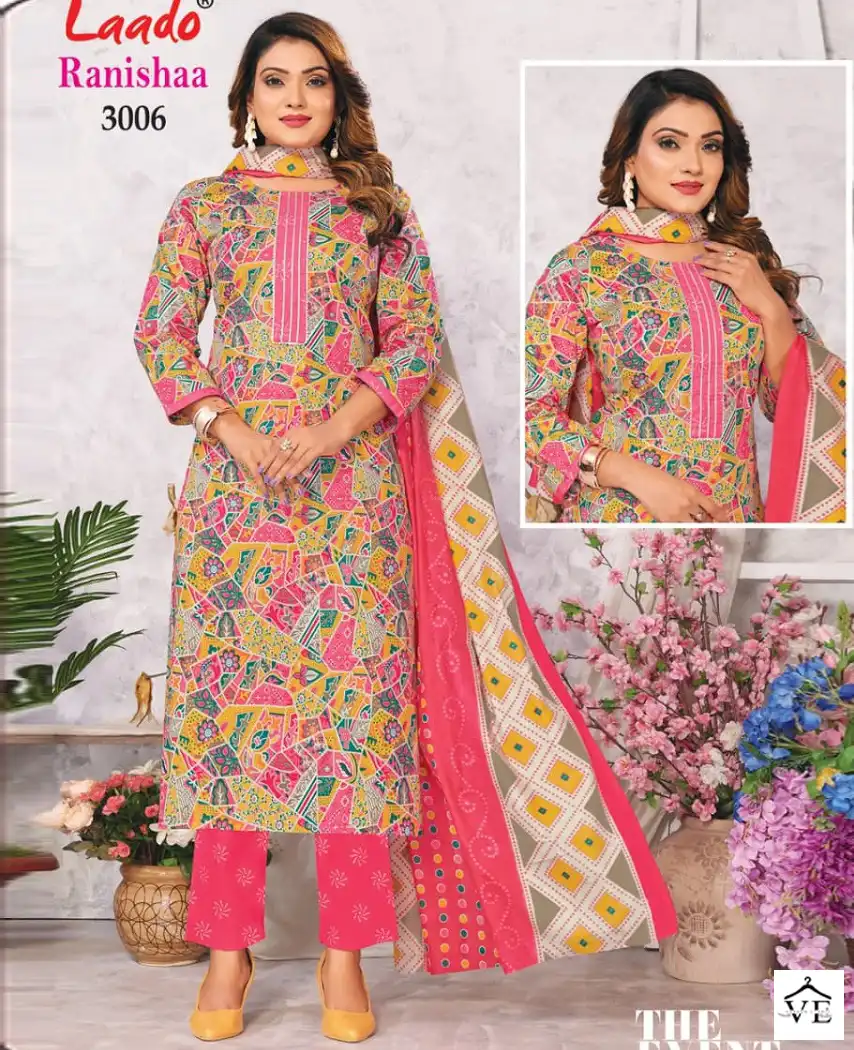 Laado Ranishaa Vol 3 Pure Heavy Cotton Wholesale Readymade Salwar Suit Catalog — Wholesale Salwar Suits, MPA wholesale from Surat — view 1