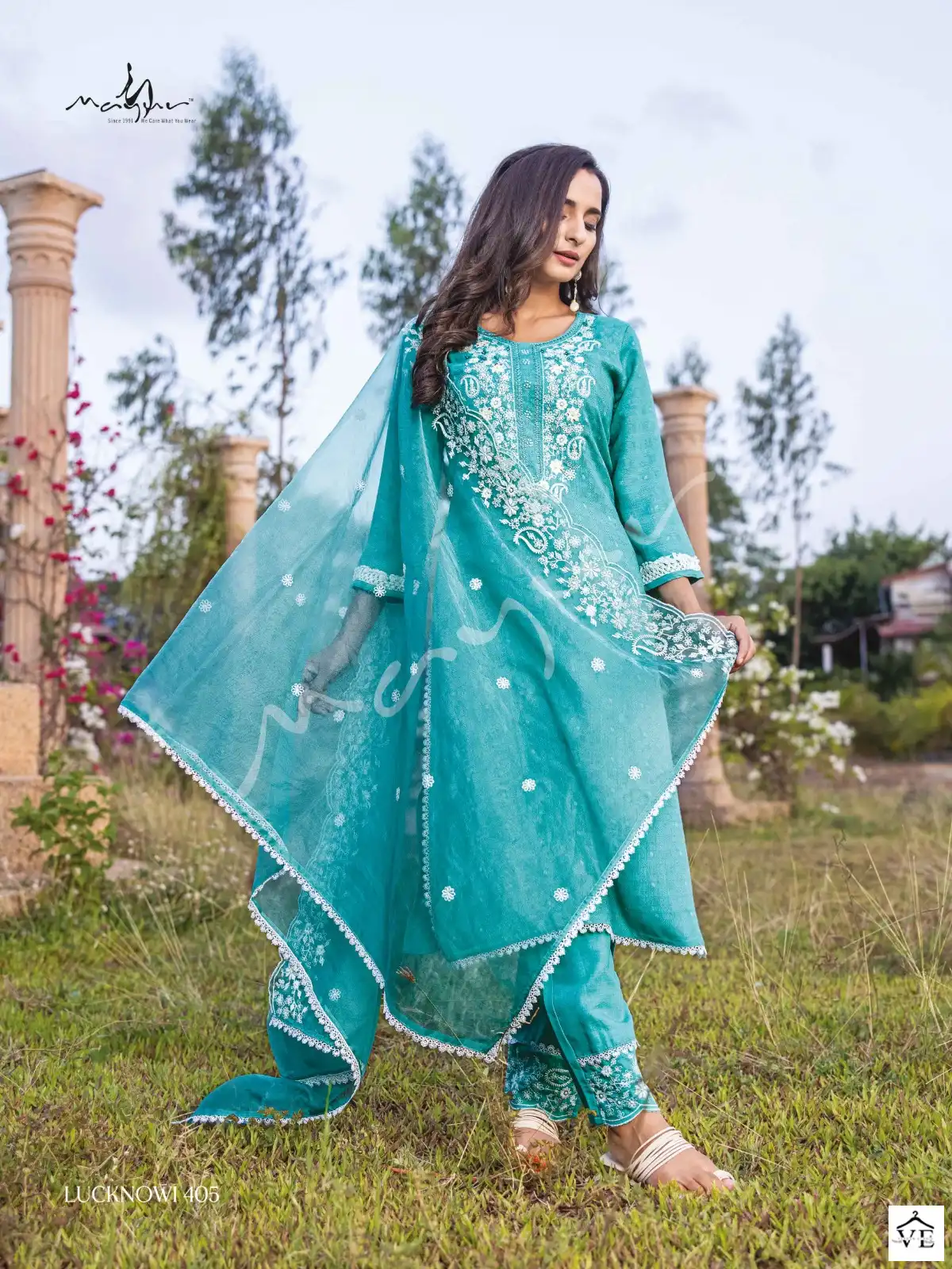 Mayra Lucknowi Vol 4 Heavy Weaved Rayon Wholesale Designer Readymade Salwar Suit Catalog — Wholesale Salwar Suits, MPA wholesale from Surat — view 4