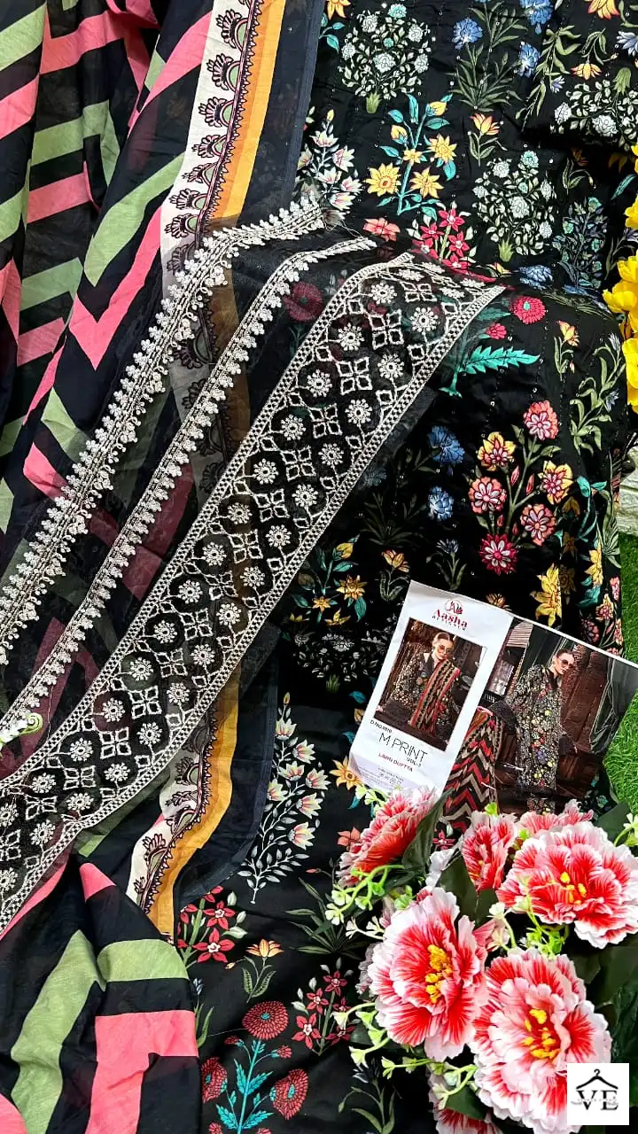 Aasha M Print Vol 3 Pure Cotton Wholesale Fancy Pakistani Salwar Suit Catalog — Wholesale Salwar Suits, MPA wholesale from Surat - Gallery Image 3