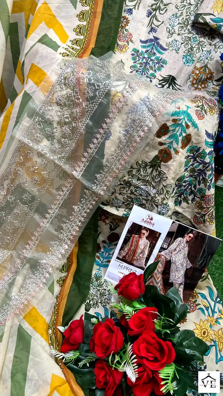 Aasha M Print Vol 3 Pure Cotton Wholesale Fancy Pakistani Salwar Suit Catalog — Wholesale Salwar Suits, MPA wholesale from Surat - Gallery Image 5