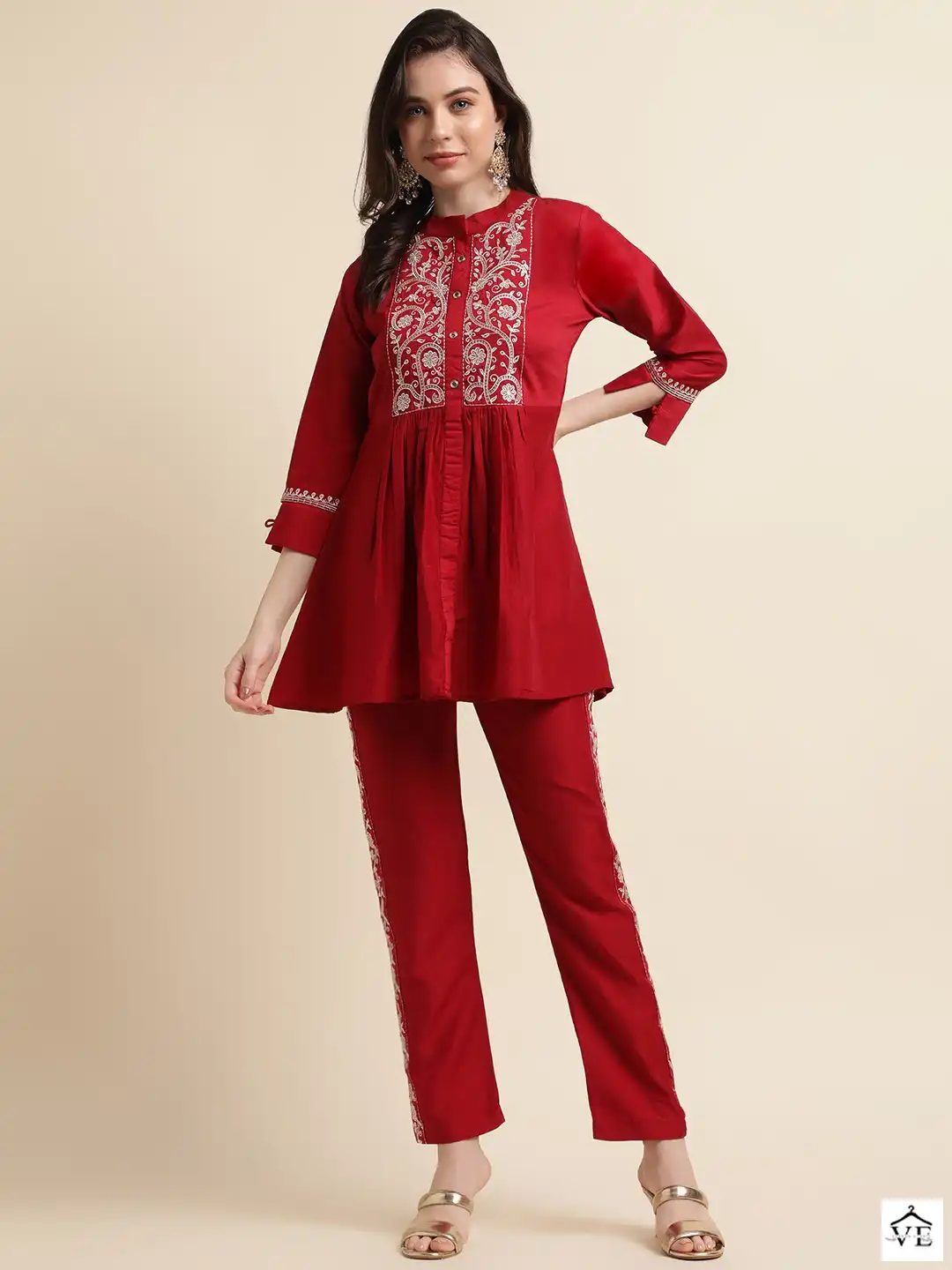 Mahotsav Maanushi Chinon Wholesale Designer Kurti With Pant Catalog
