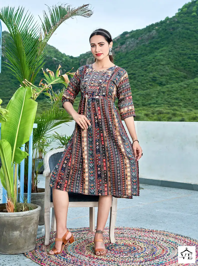 Viyaa Maira Vol 3 Pure Rayon Wholesale Kurtis Catalog — Wholesale Kurtis, MPA wholesale from Surat - Gallery Image 2