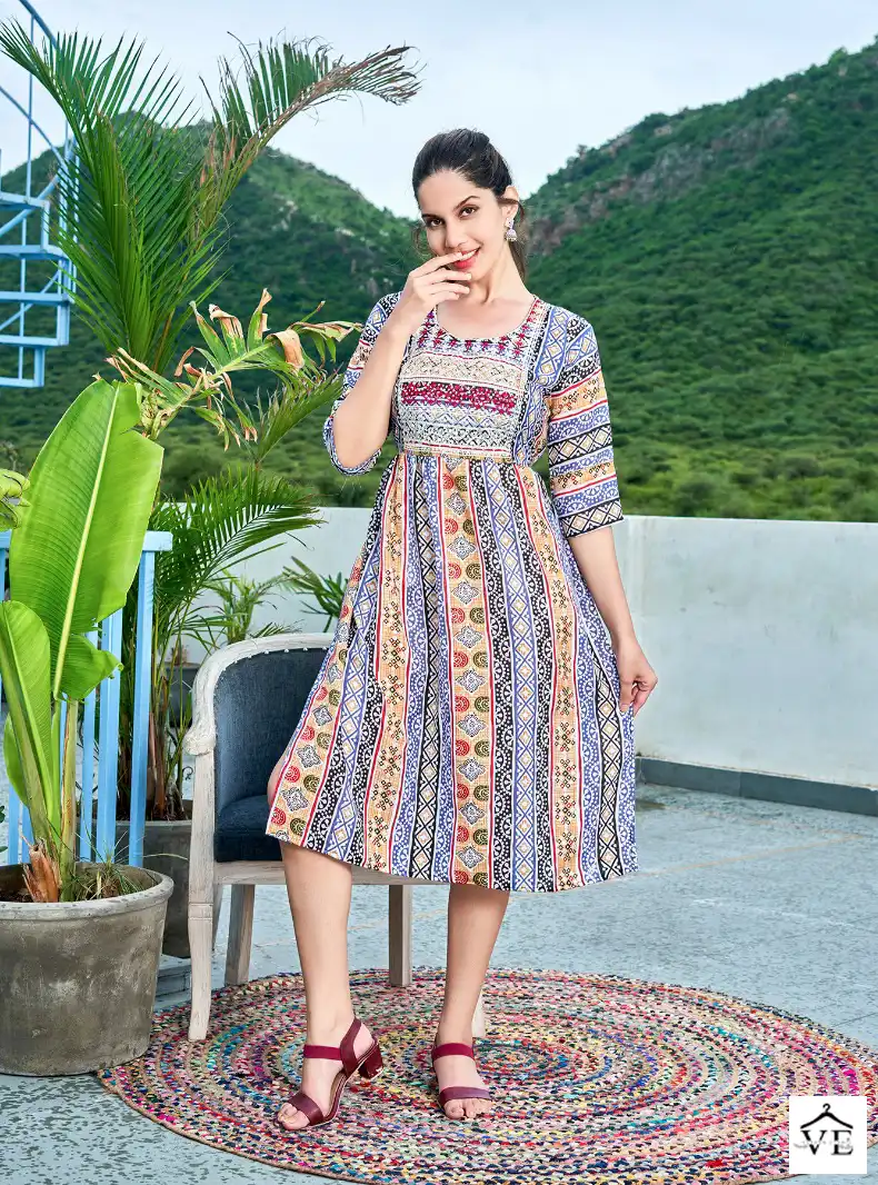 Viyaa Maira Vol 3 Pure Rayon Wholesale Kurtis Catalog — Wholesale Kurtis, MPA wholesale from Surat - Gallery Image 3