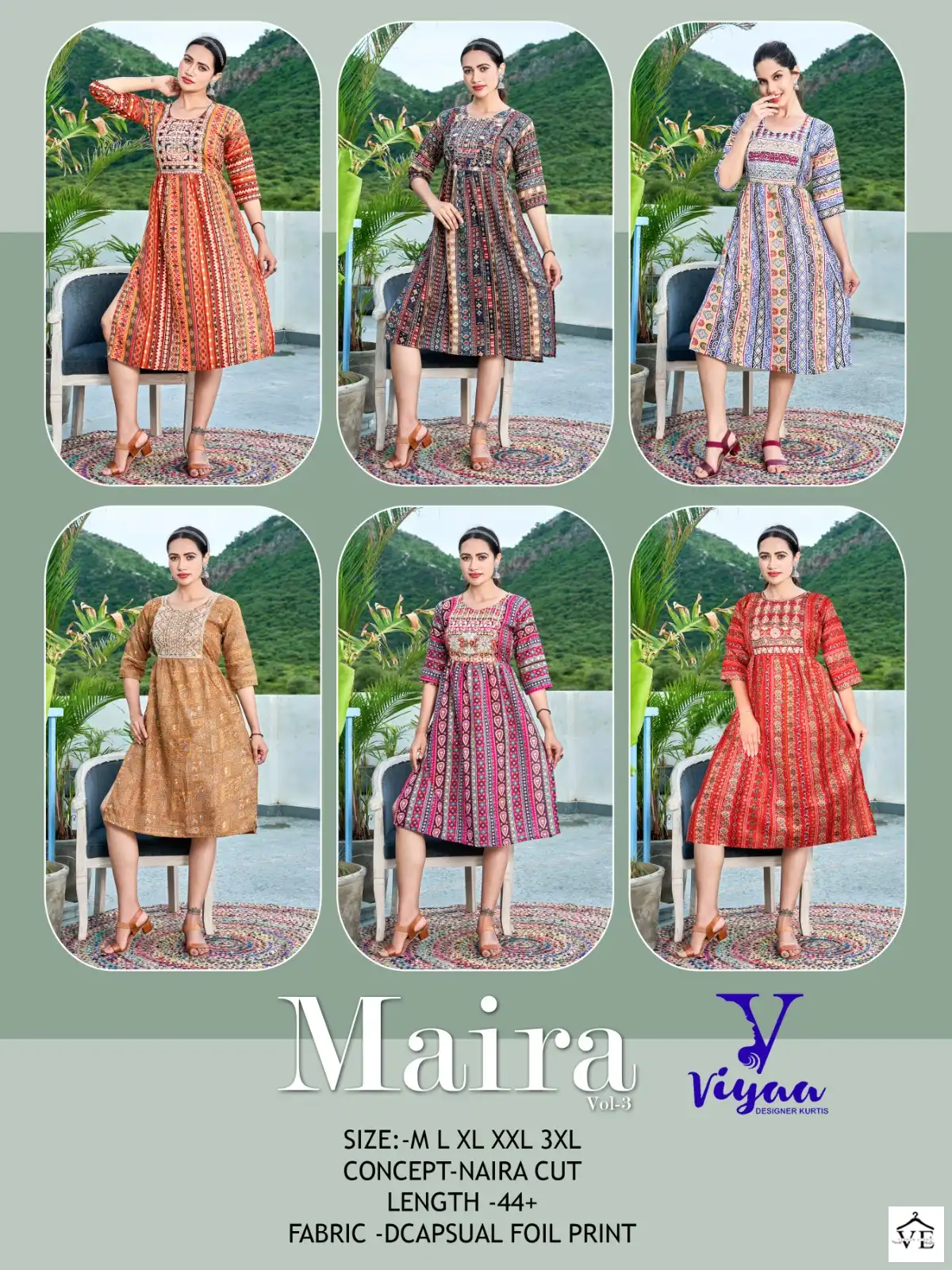 Viyaa Maira Vol 3 Pure Rayon Wholesale Kurtis Catalog — Wholesale Kurtis, MPA wholesale from Surat — view 7