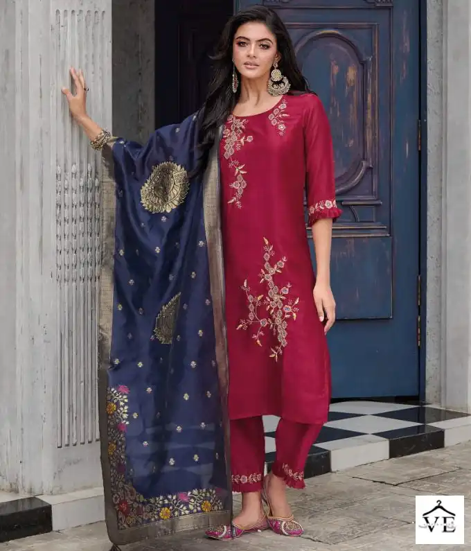 Lady Leela Maisha Vichitra Silk Wholesale Readymade Suits Catalog — Wholesale Salwar Suits, Lady Leela wholesale from Surat — view 1