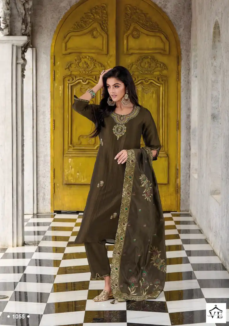 Lady Leela Maisha Vichitra Silk Wholesale Readymade Suits Catalog — Wholesale Salwar Suits, Lady Leela wholesale from Surat - Gallery Image 5